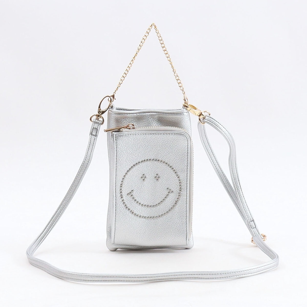 COOCO クーコ 23531-11702 SMILEY スタッズ フェイクレザー スマホショルダー バッグ｜stylewebdirect｜06