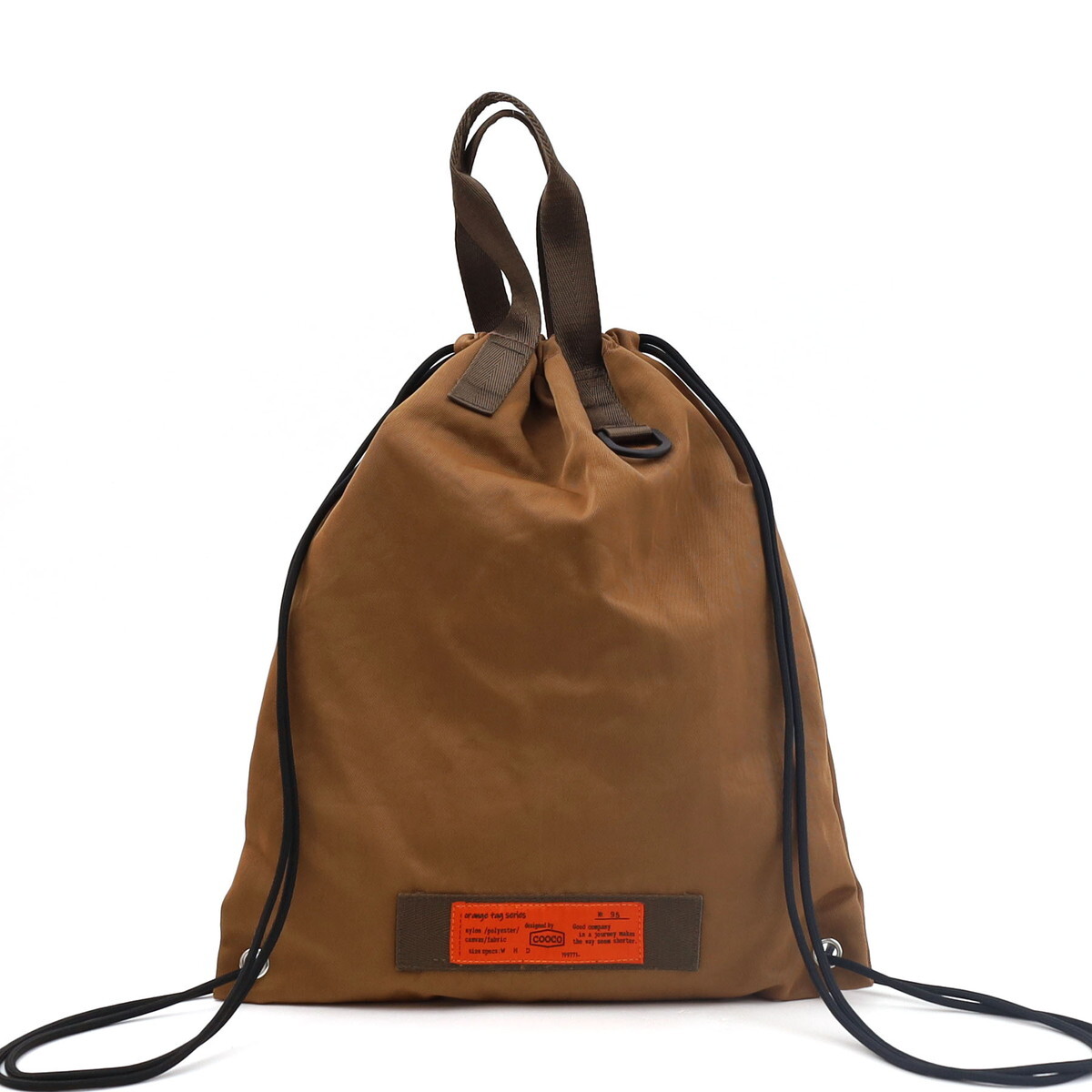 リュック・バックパック COOCO（クーコ） 25531-11203 orange tag 撥水ナップサック A4収納可能