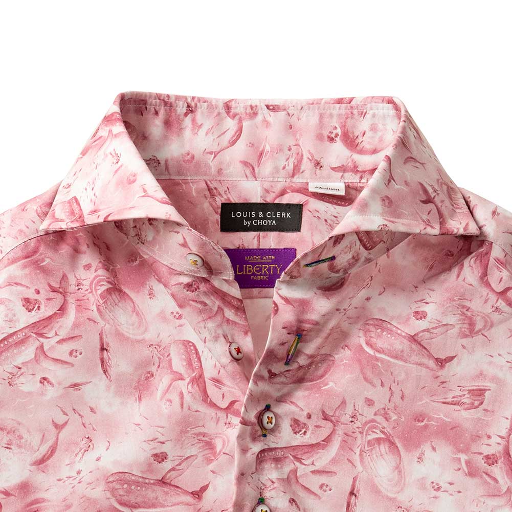 LOUIS&CLERK リバティプリント コットンタナローン ＜Xander＞ ピンク  