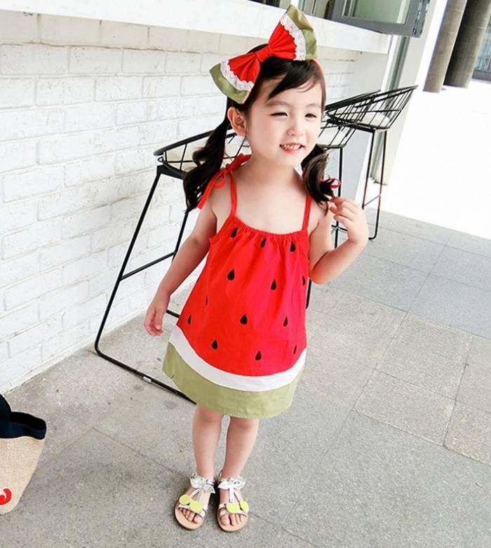 キッズ ワンピース ノースリーブ スイカ すいか ワンピ 女の子 子ども服 子供服 こども服 夏 夏服 ベビー 肩ひも 肩紐 ネコポス送料無料 Gp Stylike 通販 Yahoo ショッピング