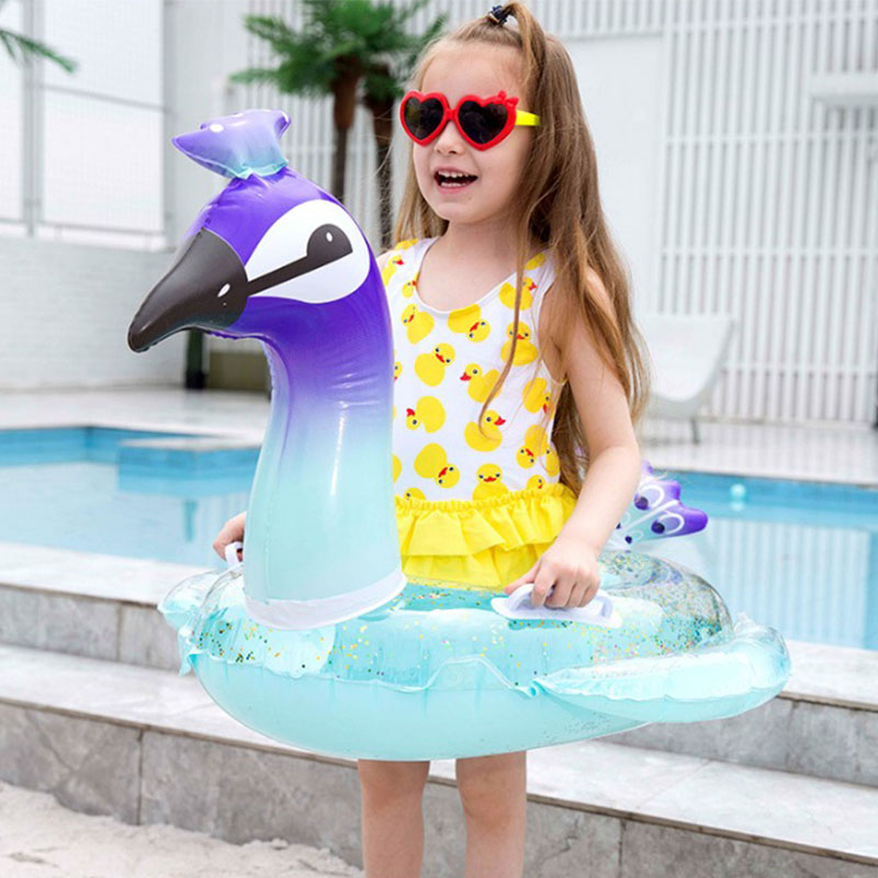 子ども用 浮き輪  足入れ ユニコーン ラメ フロート 子供用浮き輪 ハンドル付き 水遊び プール 可愛い キラキラ ユニコーン浮き輪 子供用 ペガサスうきわ | ブランド登録なし | 02