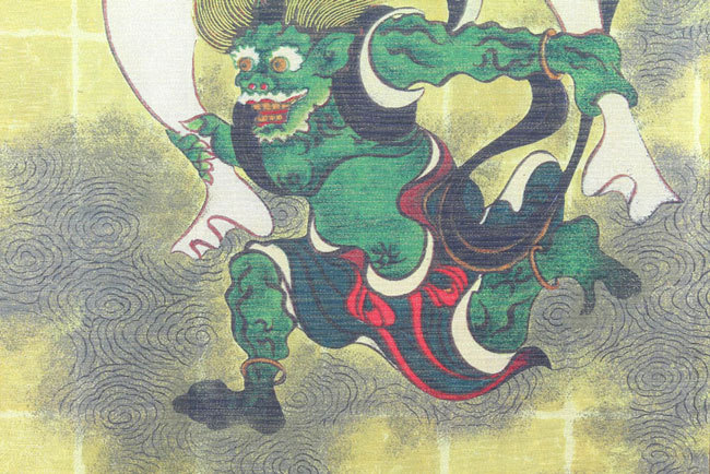 暖簾『風神雷神』水墨画家による肉筆 一点物 暖簾『風神雷神』水墨画家による肉筆 一点物 - メルカリ