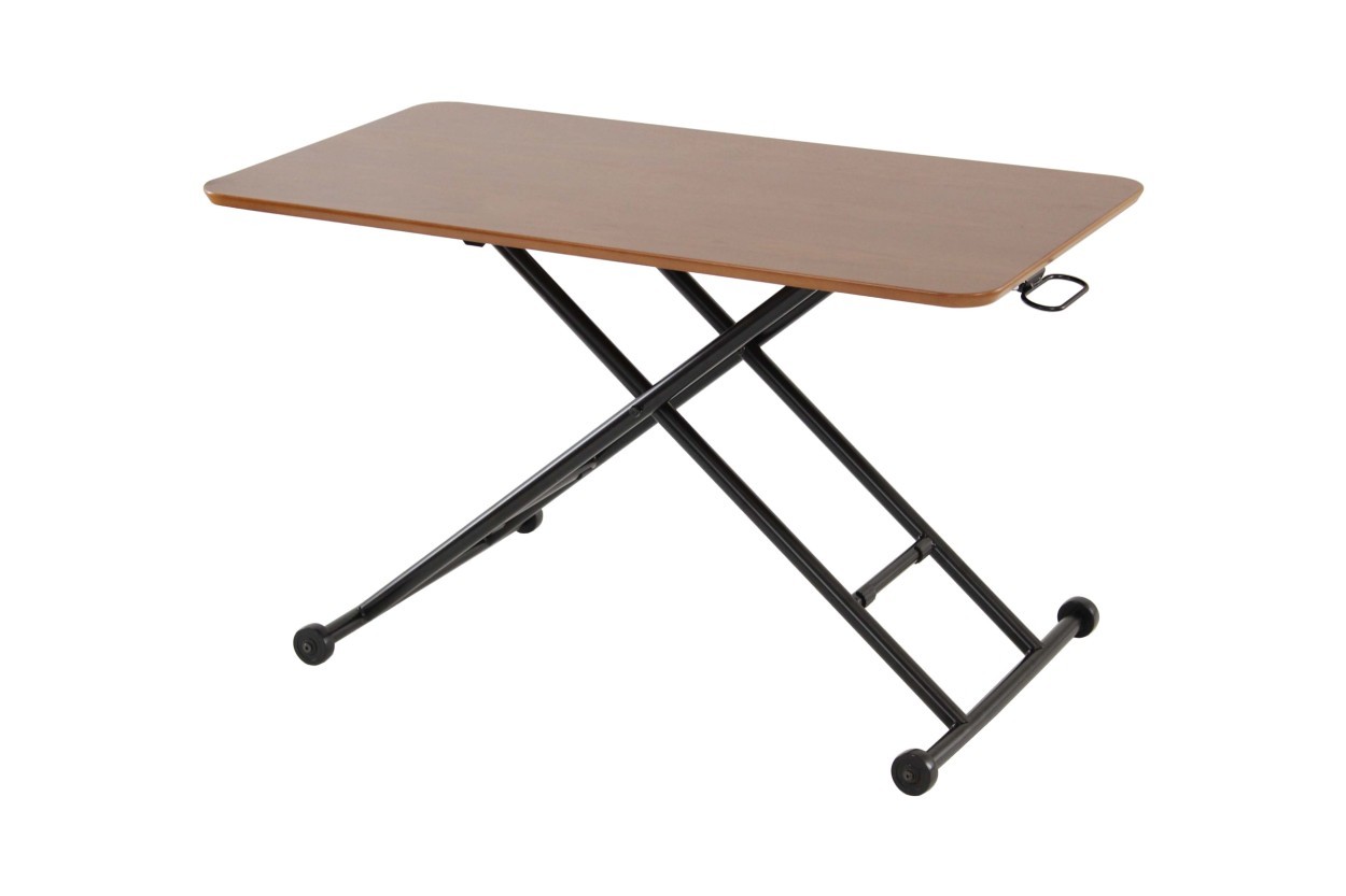 リフティングテーブル 昇降式テーブル ウオールナット材 オーク柾目材