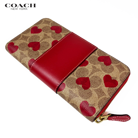 【COACH】コーチ新品長財布シグネチャーハート zeitakuya_c3288imqa4