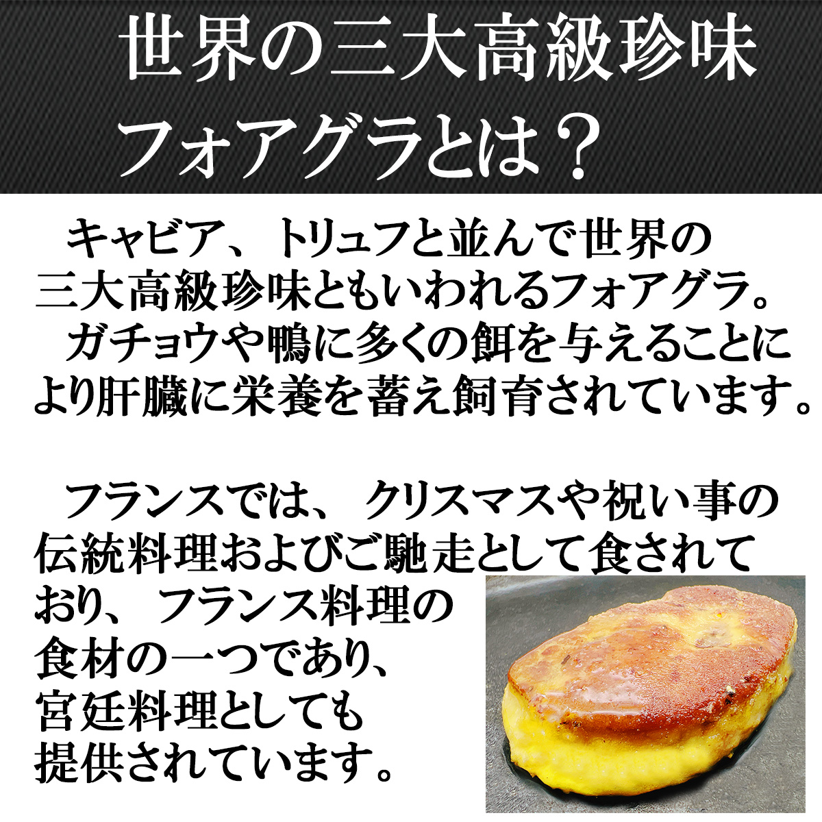 フォアグラカナール鴨肉世界三大珍味