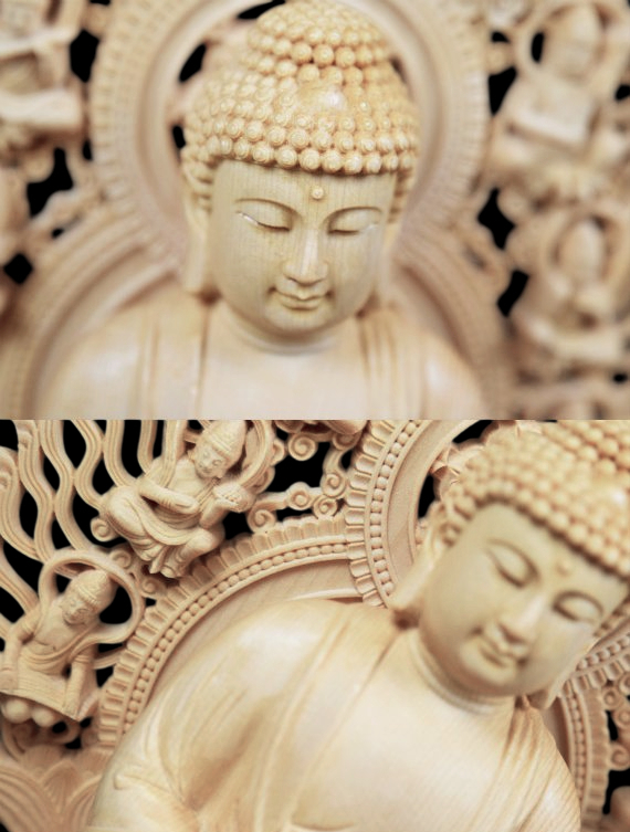 木彫り 仏像 阿弥陀如来 お釈迦様 仏陀 ブッダ 座像 阿弥陀如来像 置物