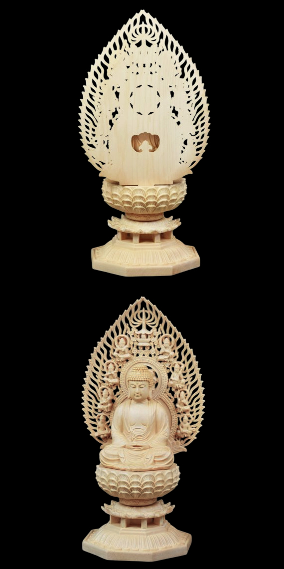 木彫り 仏像 阿弥陀如来 お釈迦様 仏陀 ブッダ 座像 阿弥陀如来像 置物