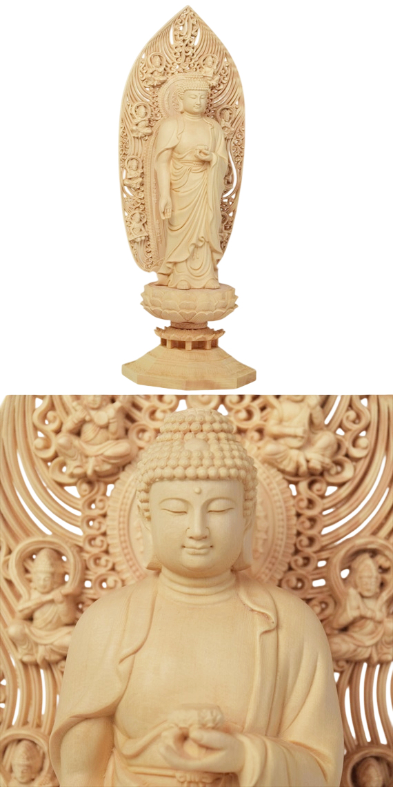 釈迦如来立像 金箔 金彩 木彫 一木造り 仏像 仏教美術 骨董 古美術 釈迦如来立像 金箔 金彩 木彫 一木造り 仏像 仏教美術 骨董 古美術