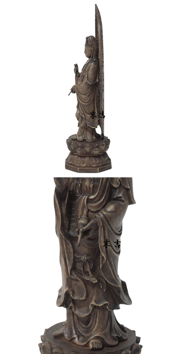 木彫り 仏像 観音様 観音菩薩 観世音菩薩 観自在菩薩 水瓶 功徳水 救世