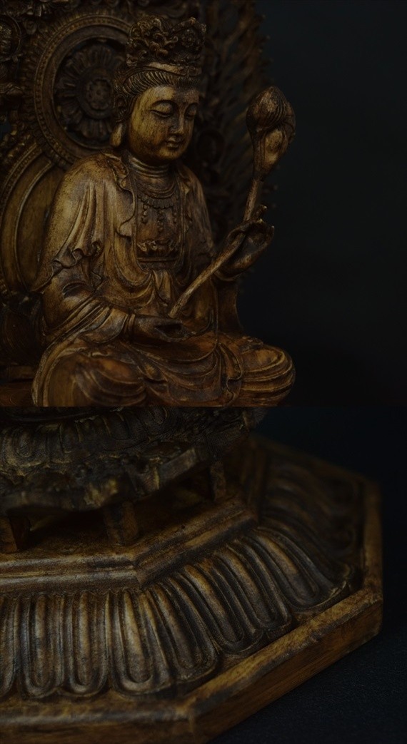 50 Off 木彫り 仏像 仏像 木彫 置物 仏教美術 座像 勢至菩薩像 フィギュア 勢至菩薩 仏像 Reflect Com Pl