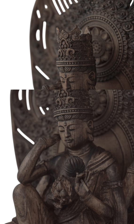 木彫り 仏像 如意輪観音 フィギュア 如意輪観音像 座像 仏教美術 置物