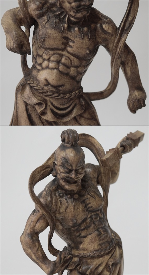 高19.8cm 木彫り 仏像 金剛力士像 仁王像 仏教美術 置物 高19.8cm 木彫り 仏像 金剛力士像 仁王像 仏教美術 置物