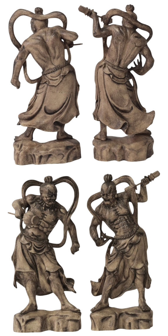 高29cm 木彫り 仏像 金剛力士像 仁王像 仏教美術 置物 フィギュア 金剛
