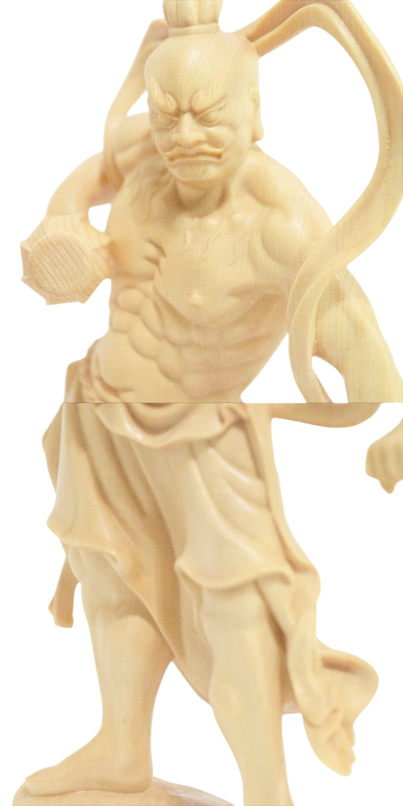 高19.8cm 木彫り 仏像 金剛力士像 仁王像 仏教美術 置物