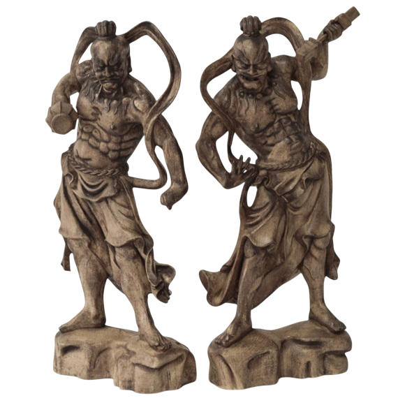 仏教美術　古銅　仁王像　金剛力士像　置物　H　R7416 仏教美術 古銅 仁王像 金剛力士像 置物 H R7416 - メルカリ