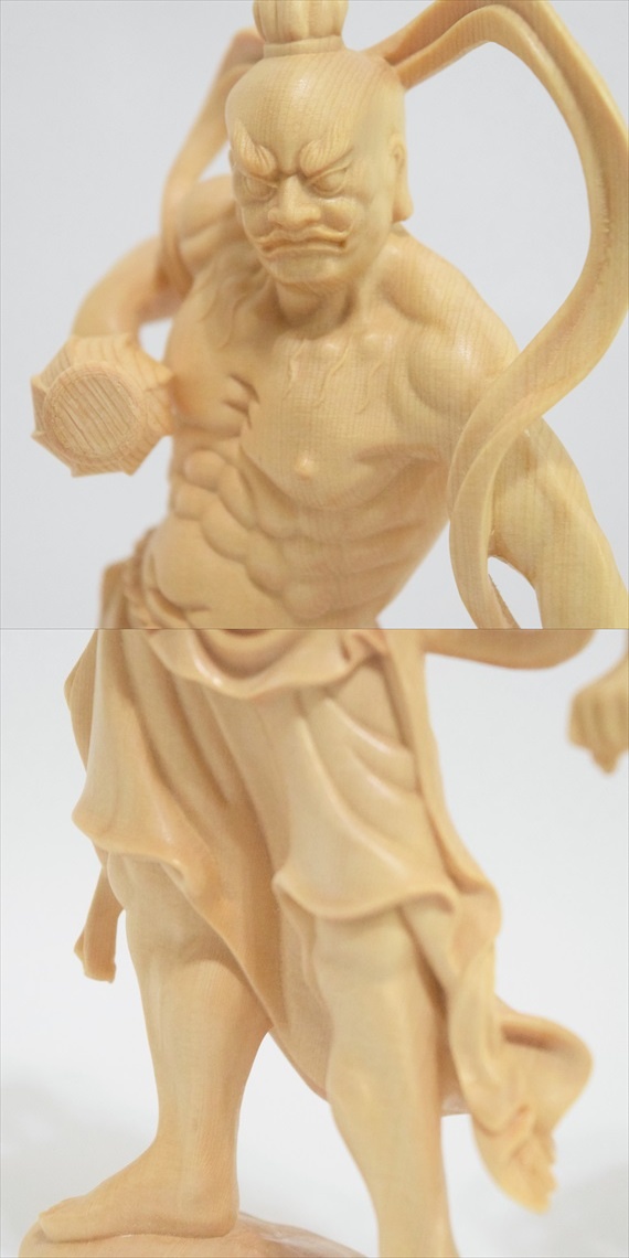 高19.8cm 木彫り 仏像 金剛力士像 仁王像 仏教美術 置物