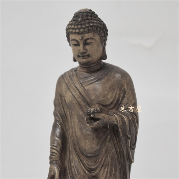 木彫り 仏像 阿弥陀如来 お釈迦様 仏陀 ブッダ 立像 阿弥陀如来