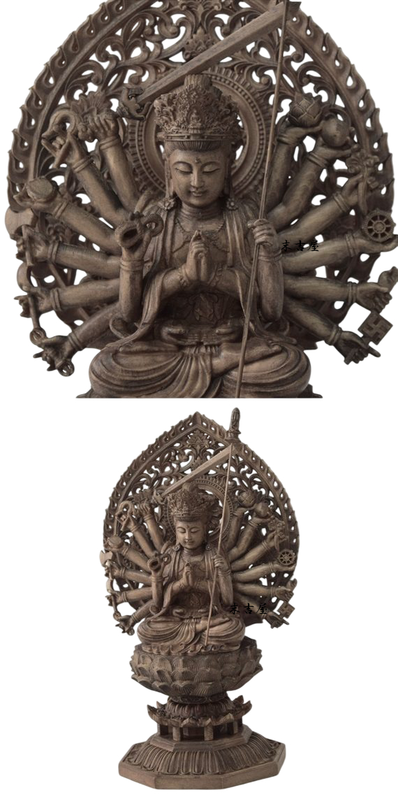 木彫り 仏像 准胝観音 准胝観音菩薩 准胝観音像 準胝観音 準提観音