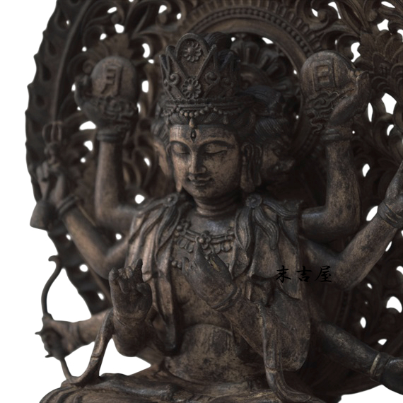 置物 仏像 Amazon｜極小仏 摩利支天 立像 13.5cm（木製：ツゲ 金泥仕上）＿仏像