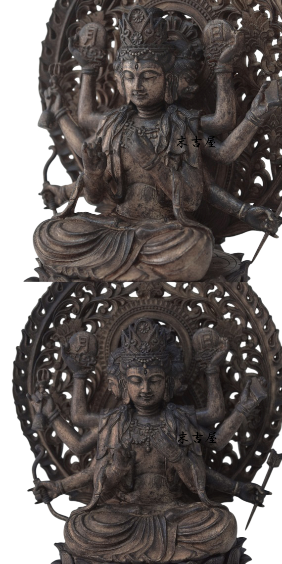 【修縁堂】精彫造像 摩利支天 ふるいにかける版 仏教法具 古美術品 修縁堂】精彫造像 摩利支天 ふるいにかける版 仏教法具