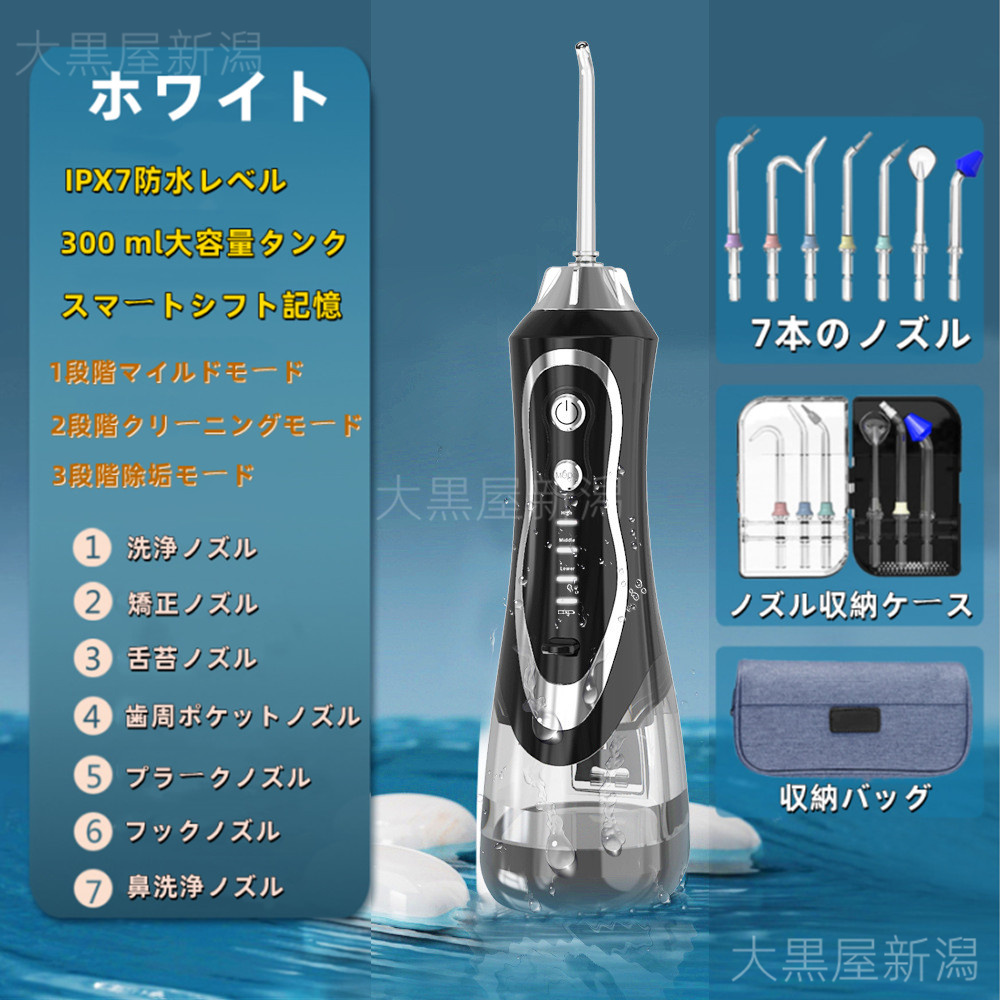 口腔洗浄器 口腔ケア 鼻洗浄器 ジェットウォッシャー 歯ブラシ Ipx7防水 水流洗浄 強弱切り替え 舌磨き USB充電式 歯垢洗浄 母の日 プレゼント おすすめ｜suematsu-store｜03