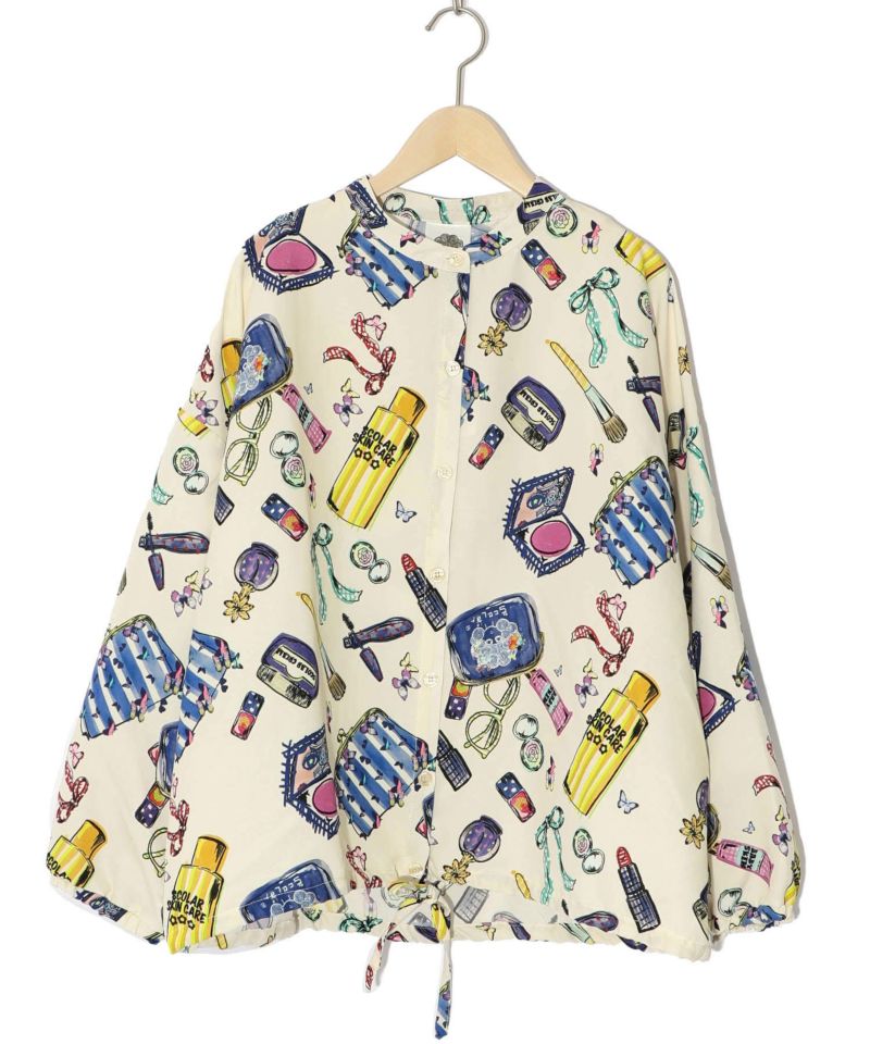 スカラー ScoLar ヴィンテージ総柄シャツ （グリーン