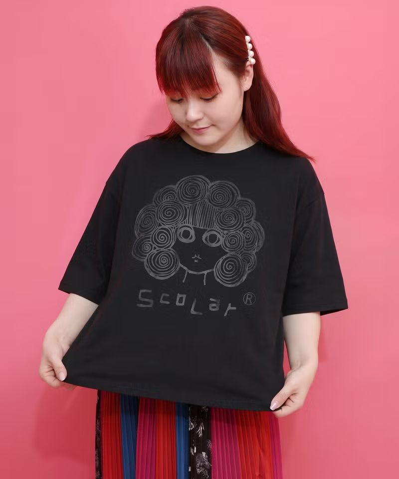 ScoLar（スカラー） オーロラ箔 プリント スカラーちゃん 接触冷感 T 