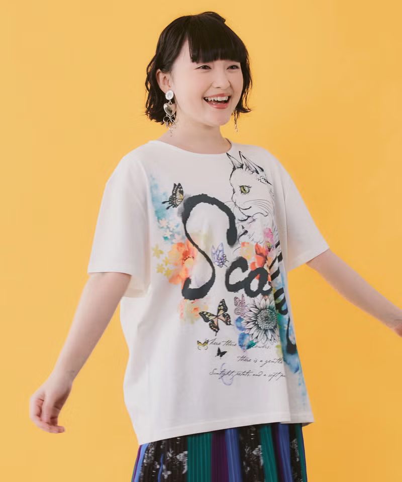 ScoLar（スカラー） [SALE セール 10%OFF] 花ネコScoLarロゴ 接触冷感