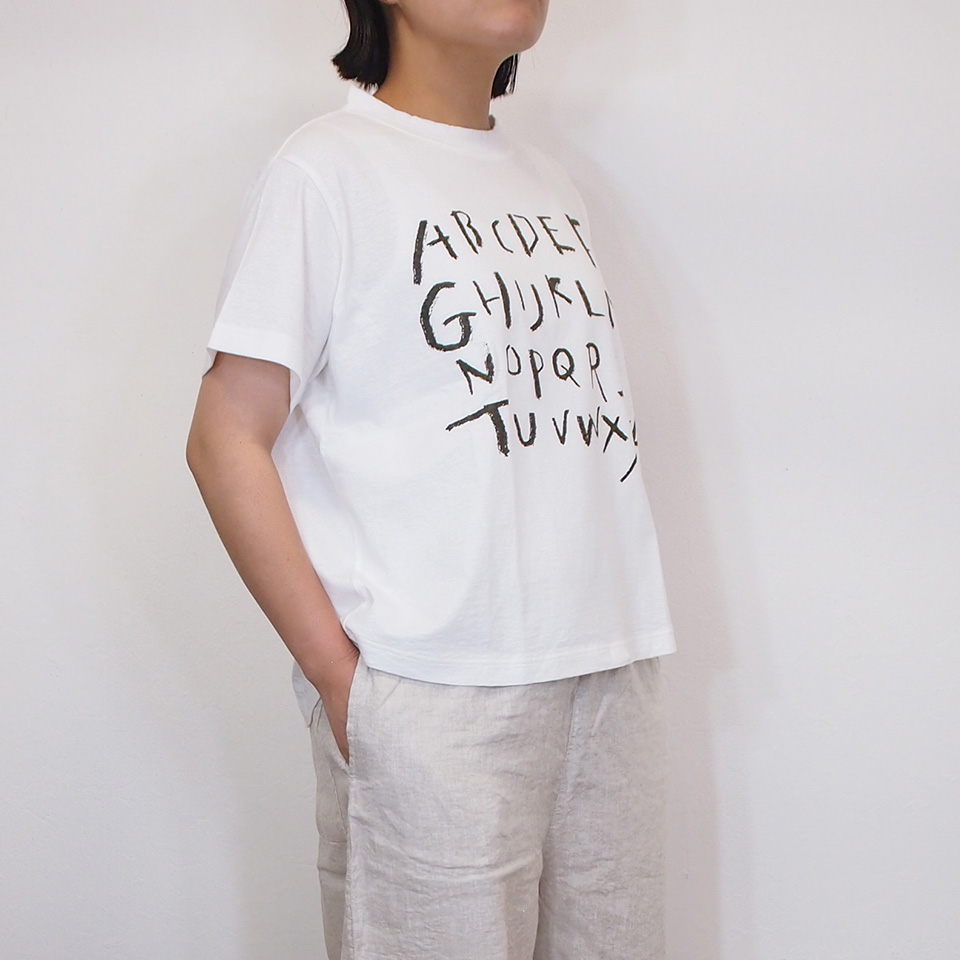 tumugu ツムグ ラフィ天竺 プリント Tシャツ レディース プルオーバー カットソー 夏 半袖 おしゃれ きれいめ 40代50代 25202-1.jpg