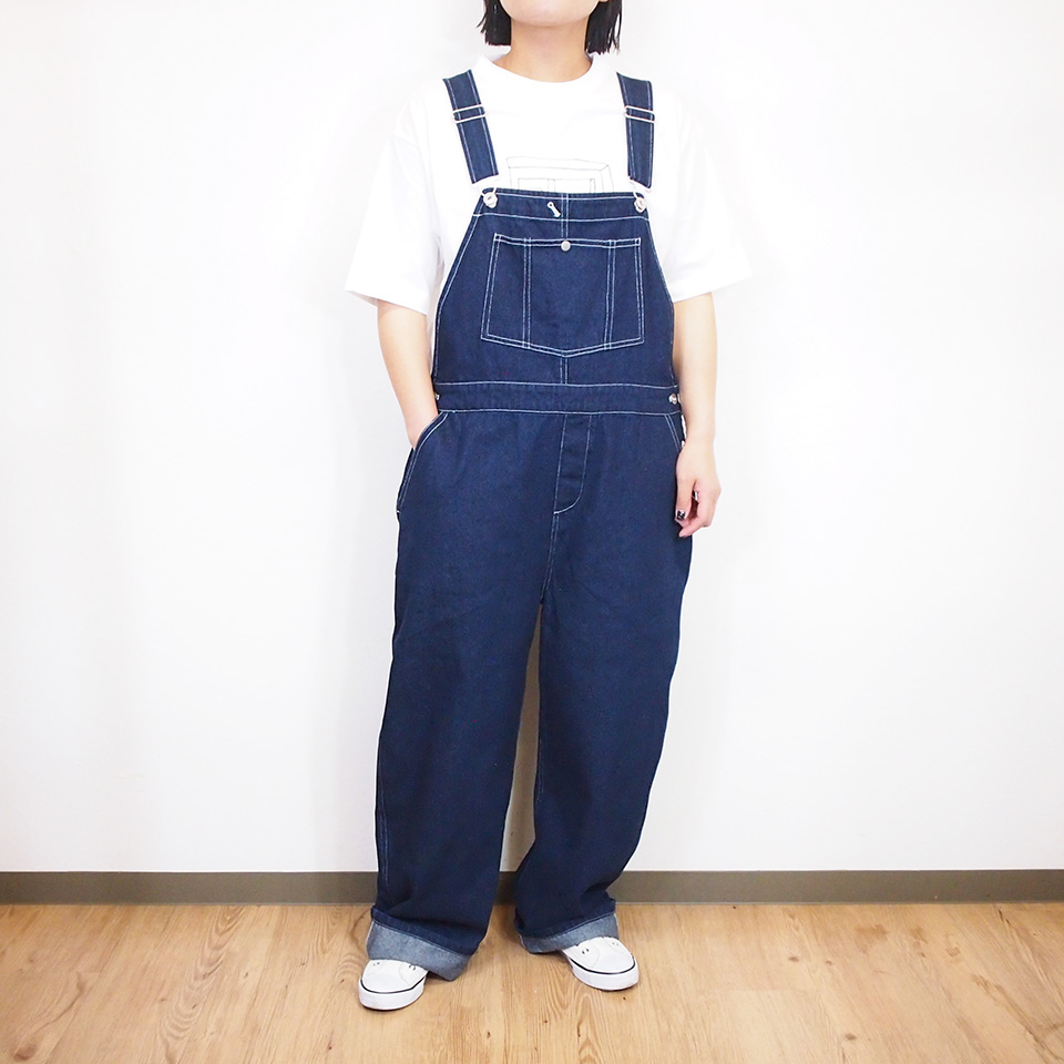 GENTIL ジャンティ デニム ヒッコリー サロペットパンツ