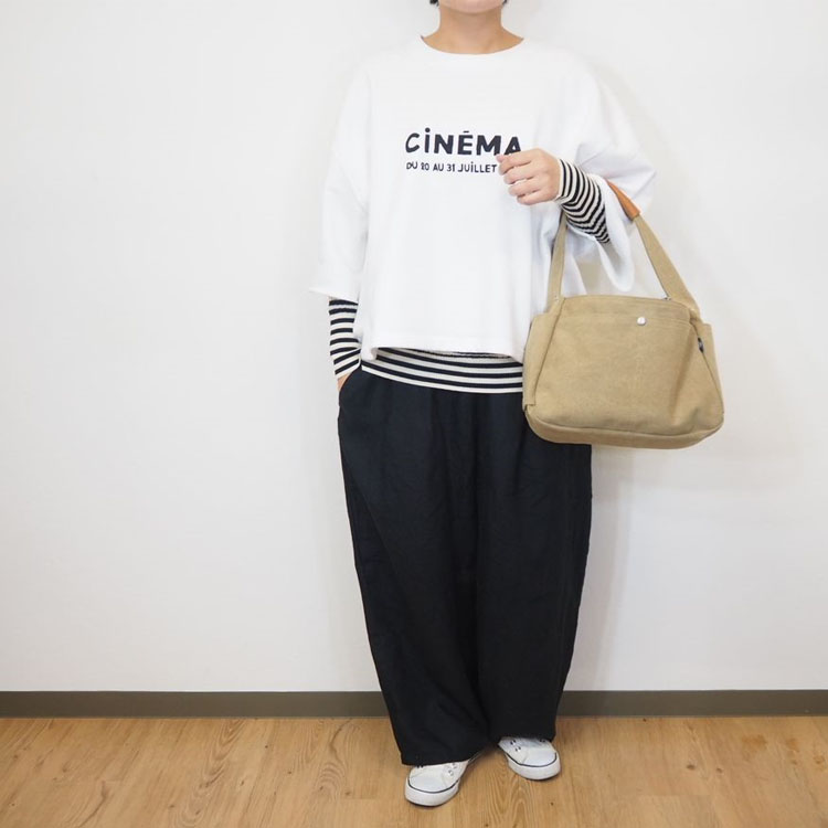 naru ナル コットン ランダム リブ ボーダー クルーネック プルオーバー レディースファッション トップス Tシャツ カットソー 長袖  日本製 NARU naru ナル コットン ランダム リブ ボーダー クルーネック