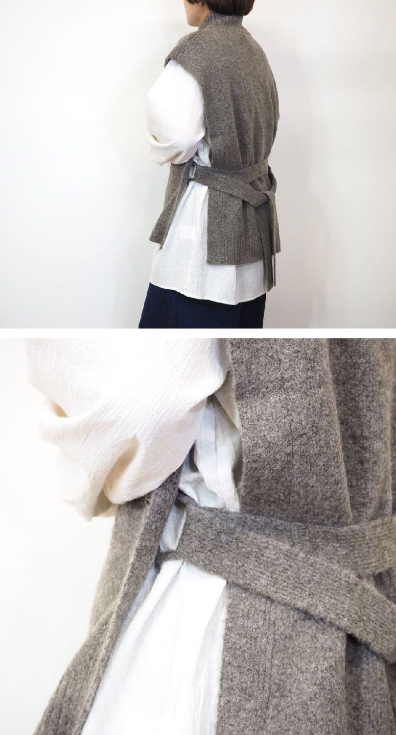 SO(ファッション) SO エスオー 脇紐 ワイド ベスト ジレ ニット