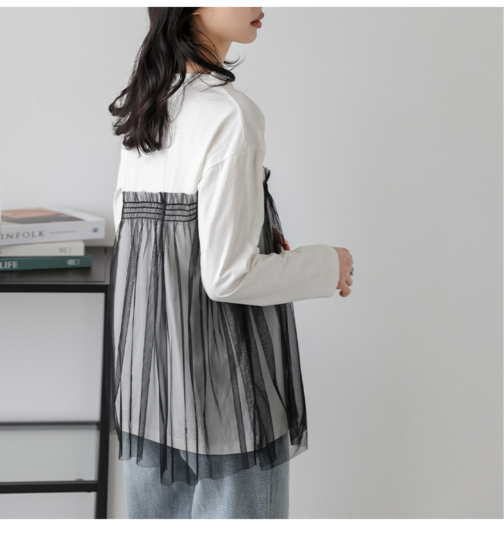 Tシャツ ドッキング アシンメトリー トップス  【atpss24-255】【to25】【即納：1-5営業日】【送料無料】ユ込2 Tシャツ ドッキング アシンメトリー トップス 【atpss24-255