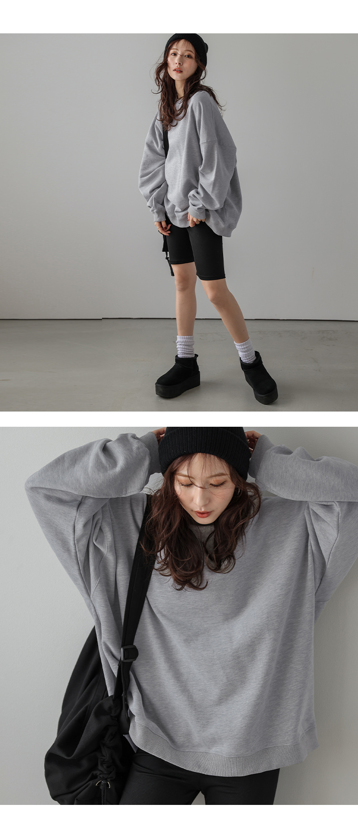 ビッグシルエット スウェット プルオーバー 裏起毛 【lgww-at3635】【to25】【即納：1-5営業日】【送料無料】ヤ込2 ビッグシルエット スウェット プルオーバー 裏起毛 【lgww