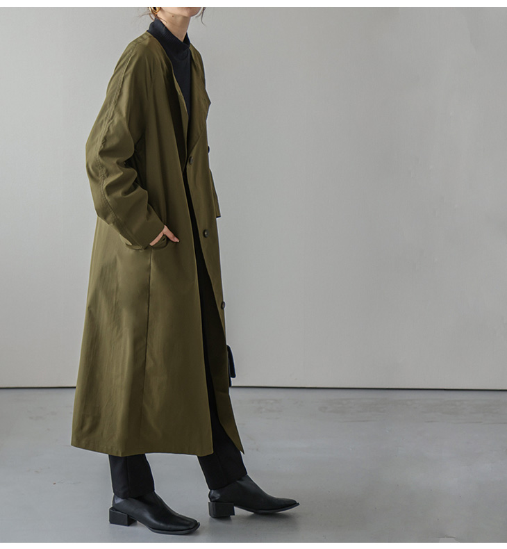美品✨ ebure コットンポリエステル トレンチコート ラグランスリーブ 36 lsot209-652_3.jpg