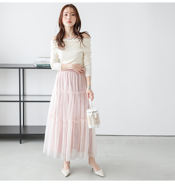 チュールスカート 2WAY ペチコート 2点セット 2025春夏新作【lssk306