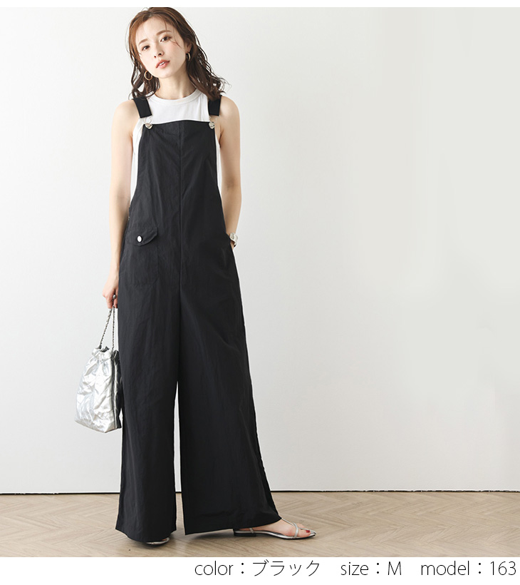 サロペット ワークサロペット ゆったり ワイドパンツ【lssrss24