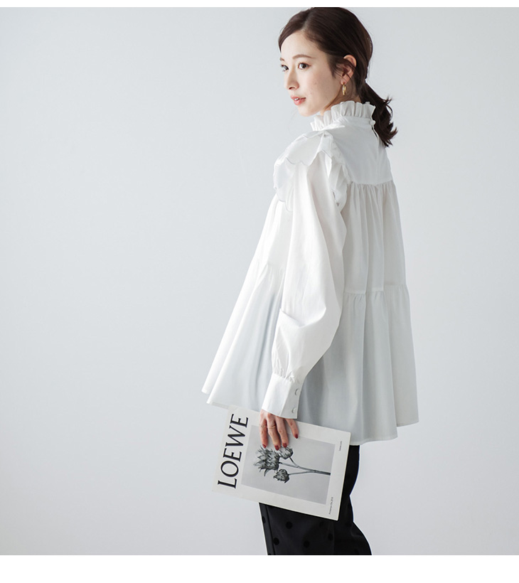 ギャザーチュニック ティアード ブラウス キレイめ 2025春夏新作