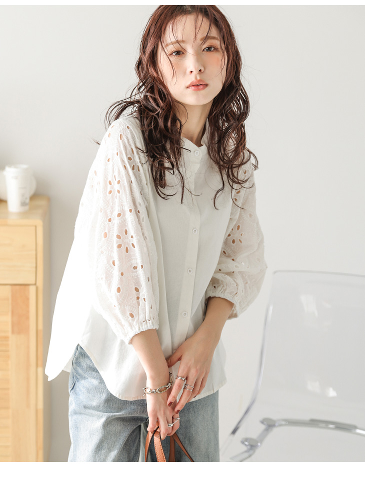 45R カットワークレースブラウス 0 グレー 半袖 スカラップ 刺繍 楽天市場】カットワークレース ブラウス スカラップレース