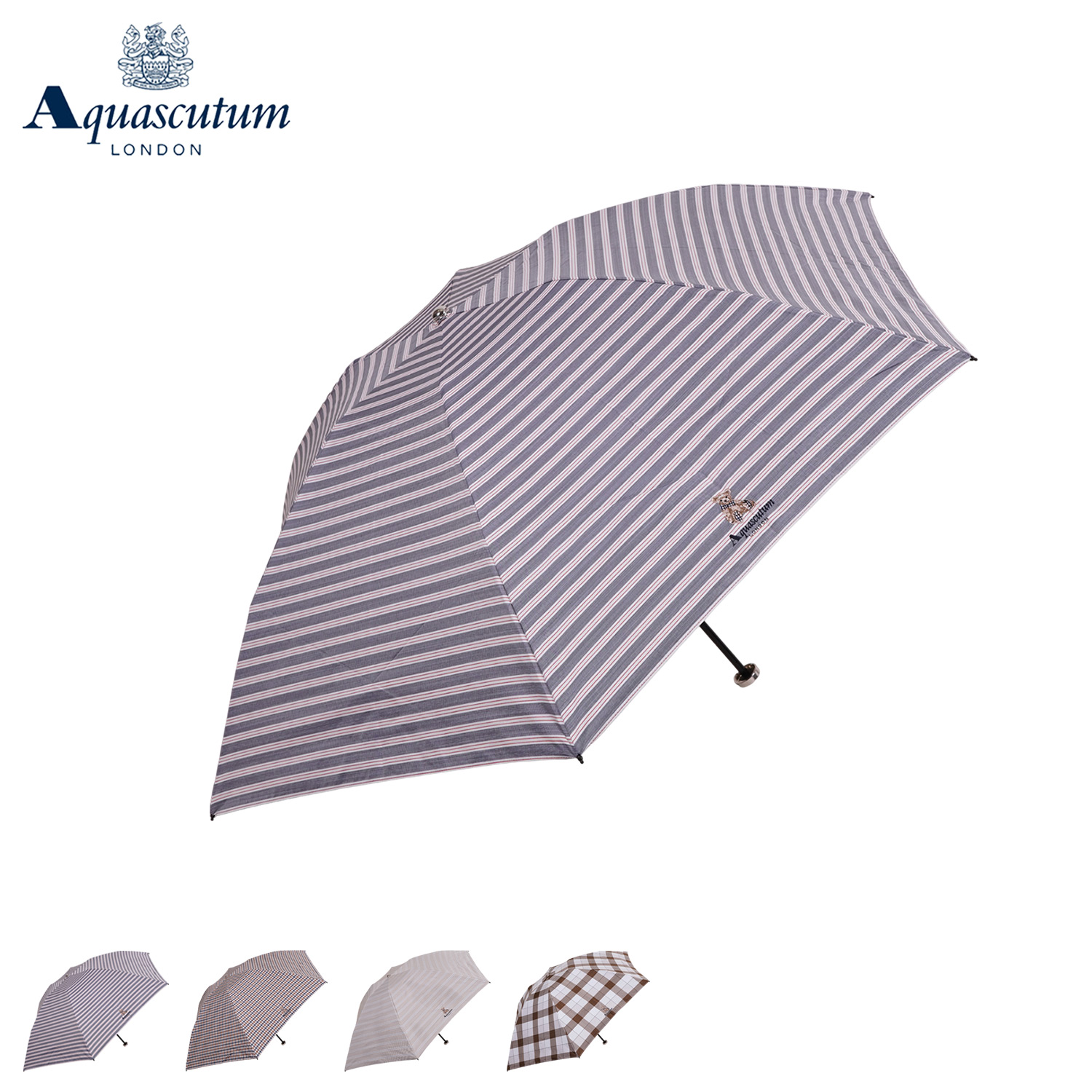 Aquascutum 折りたたみ　雨傘　アクアスキュータム　新品 Aquascutum （アクアスキュータム）】 晴雨兼用傘（折りたたみ
