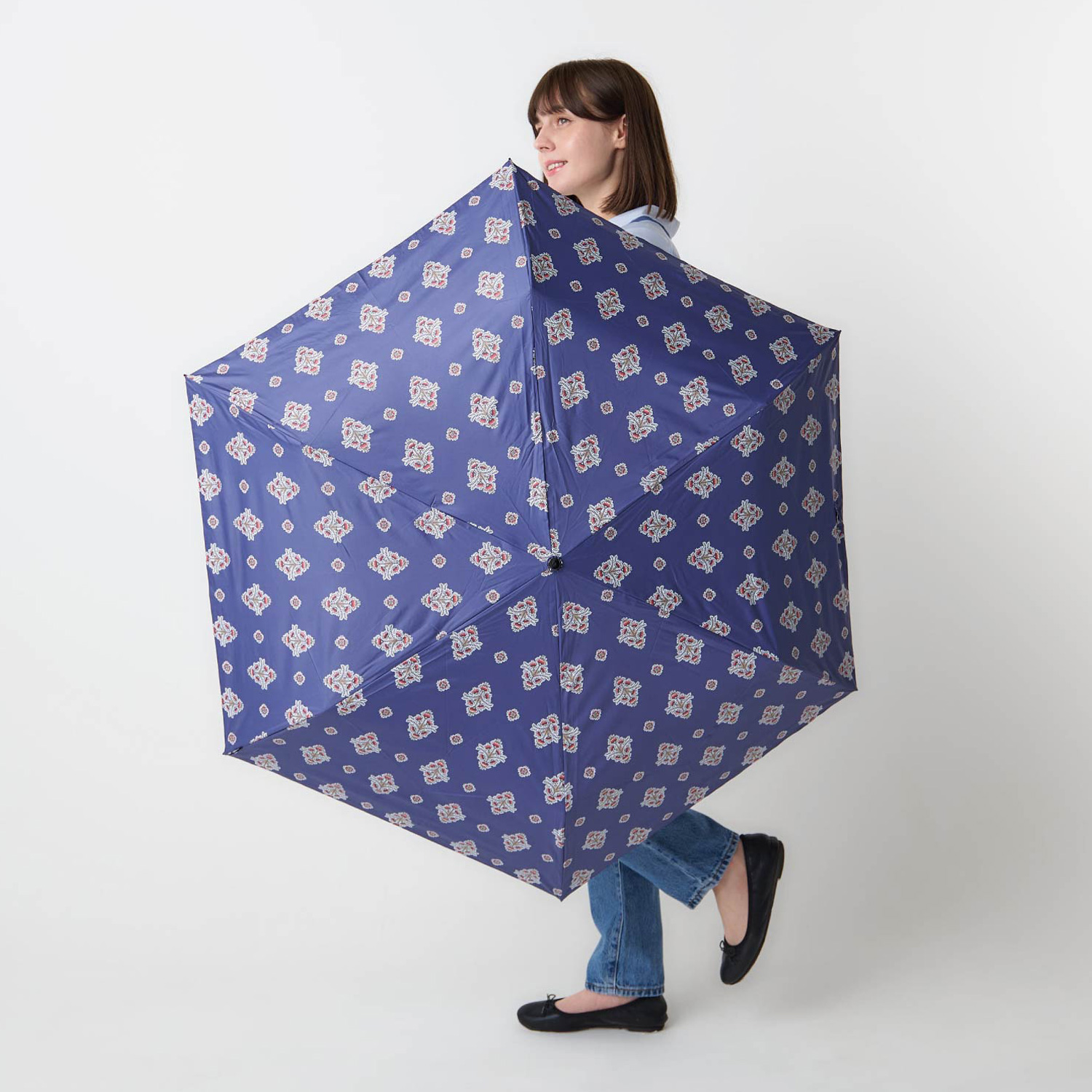 BLAO ブラオ 傘 日傘 折りたたみ 晴雨兼用 雨傘 タフウ レディース 60cm 軽量 UVカット 遮光 TAFUU 1BA 17228-28 Blao（ブラオ） 傘 日傘 折りたたみ 晴雨兼用 雨傘 タフウ 60cm