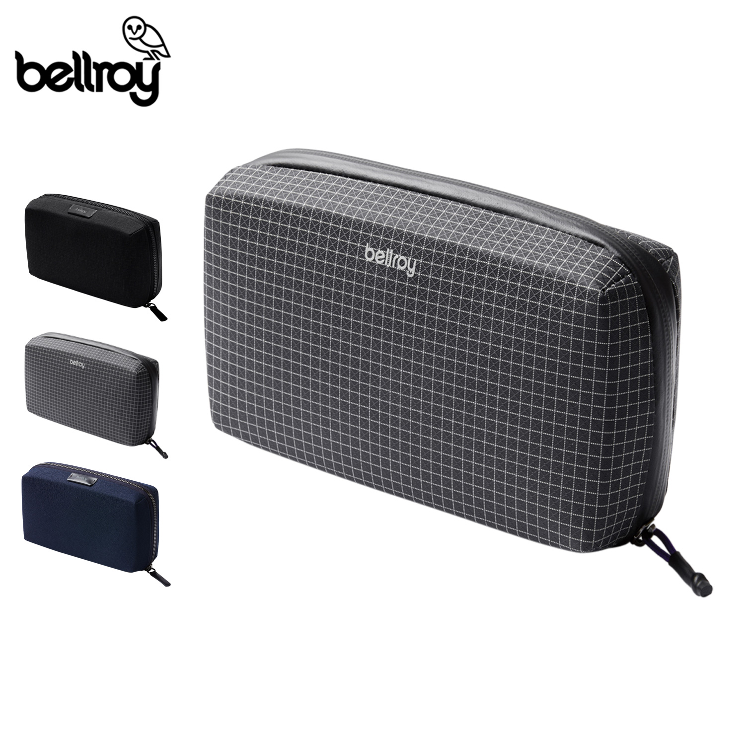 ベルロイ Bellroy ポーチ 小物入れ メンズ レディース ラウンドファスナー TECH KIT ブラック グレー ネイビー 黒 Bellroy（ベルロイ） ポーチ 小物入れ メンズ レディース TECH