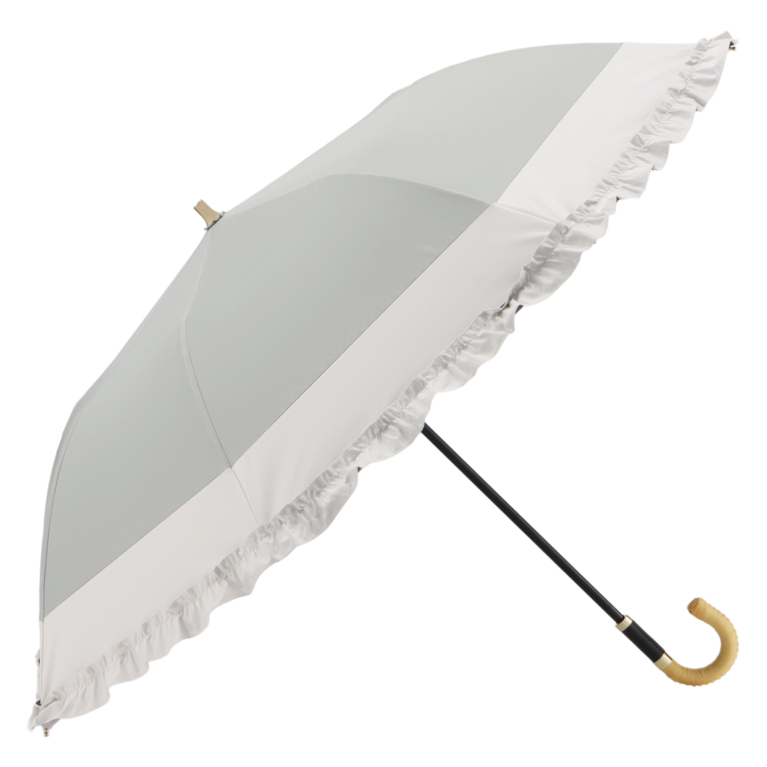 ビューランス Beaurance 日傘 折りたたみ傘 晴雨兼用 バイカラーフリル 50cm 軽量 東レ サマーシールド 1BH 22048 爆買の画像