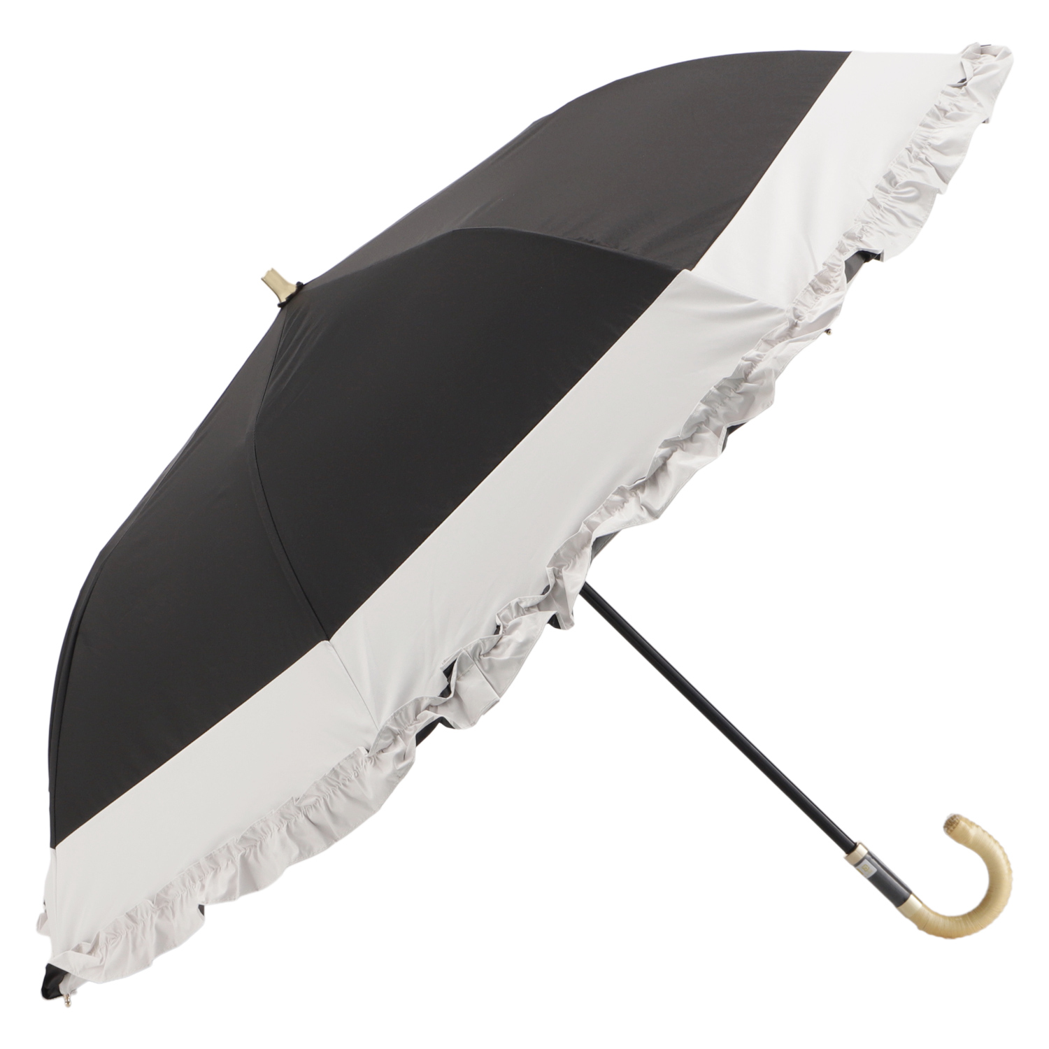 ビューランス Beaurance 日傘 折りたたみ傘 晴雨兼用 バイカラーフリル 50cm 軽量 東レ サマーシールド 1BH 22048 爆買の画像