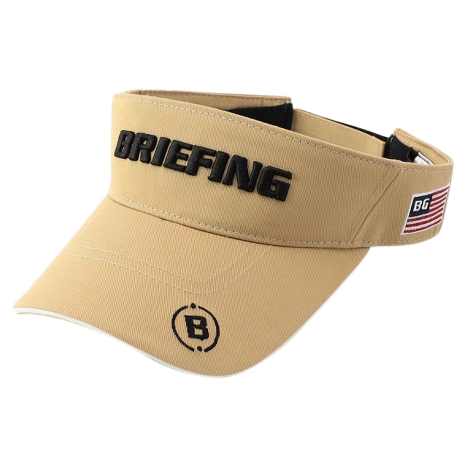 ブリーフィングバイザーベージュ BRIEFING GOLF ブリーフィングゴルフ サンバイザー キャップ
