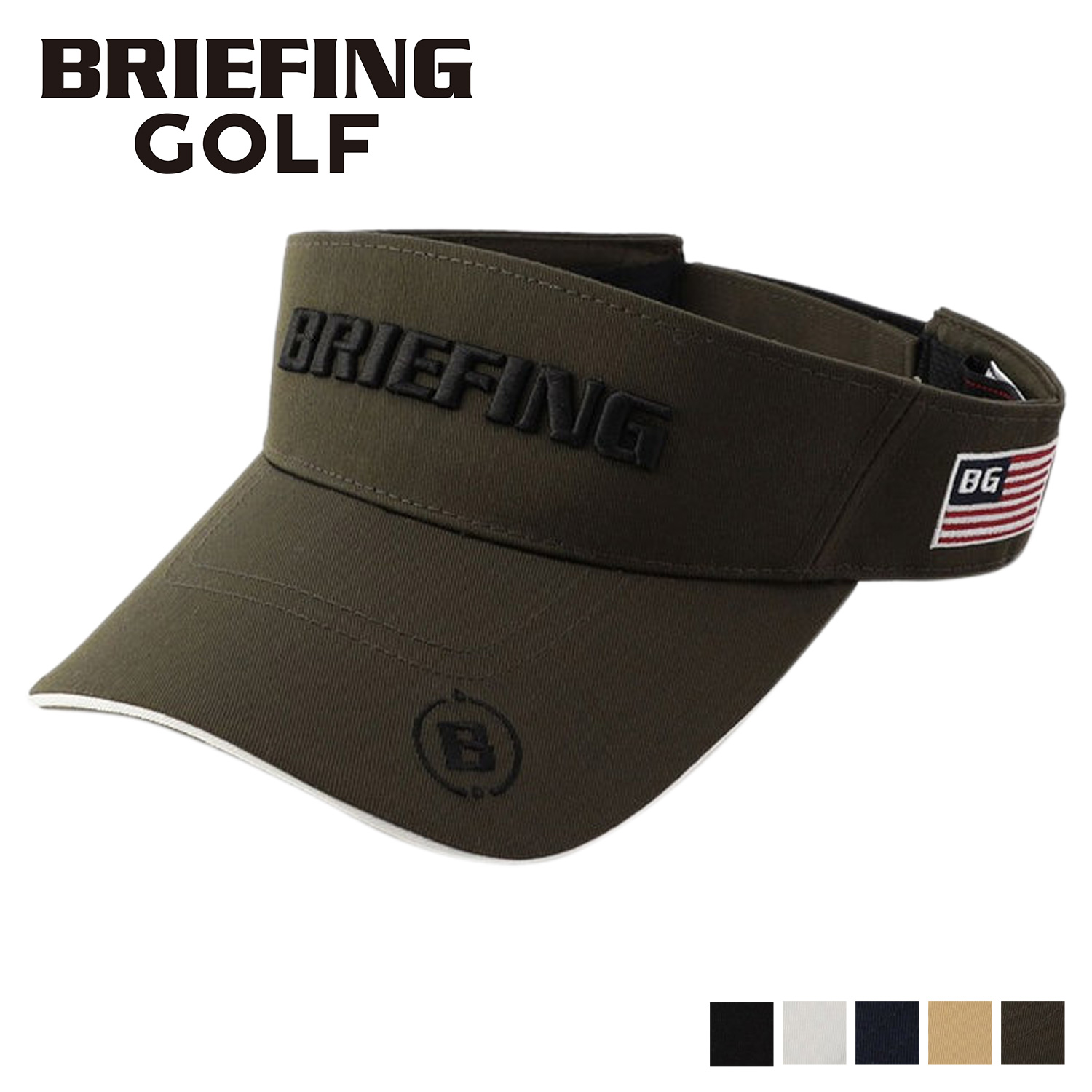 極美品　ブリーフィング ゴルフ サンバイザー BRIEFING GOLF 最大42% 8/3限定 ブリーフィング ゴルフ サン