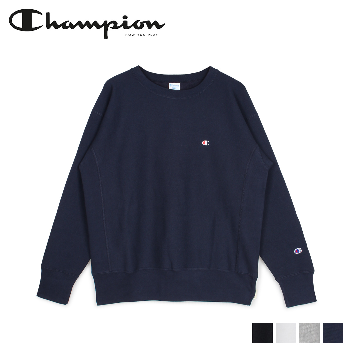 Champion チャンピオン リバースウィーブ トレーナー スウェット プルオーバー メンズ レディース REVERSE WEAVE CREW  NECK SWEAT C3-Q017 : chm-c3-q017 : シュガーオンラインショップ - 通販 - Yahoo!ショッピング