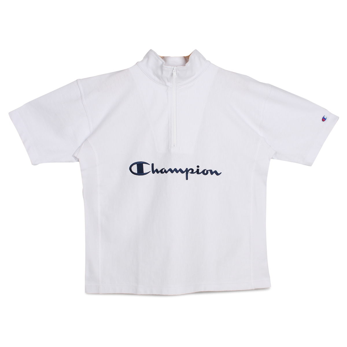 チャンピオン Champion Tシャツ 半袖 リバースウィーブ メンズ REVERSE WEAVE HALF ZIP T-SHIRT ブラック ホワイト ネイビー パープル C3-R315｜sugaronlineshop｜02