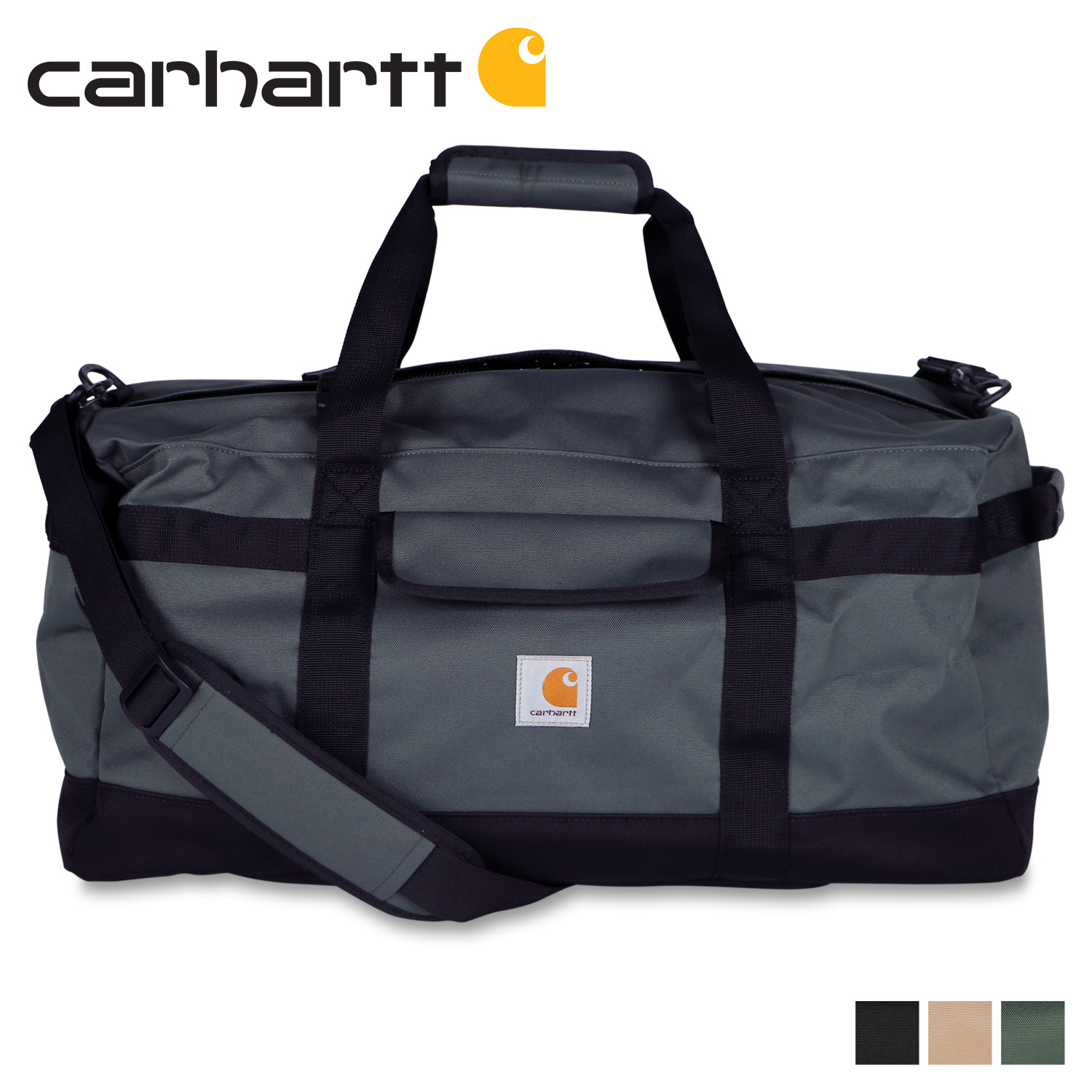 カーハート　ドラムバッグ　ショルダー　カモフラ　ベージュ　美品 Carhartt ショルダーバッグ カモフラトートバッグ メンズ