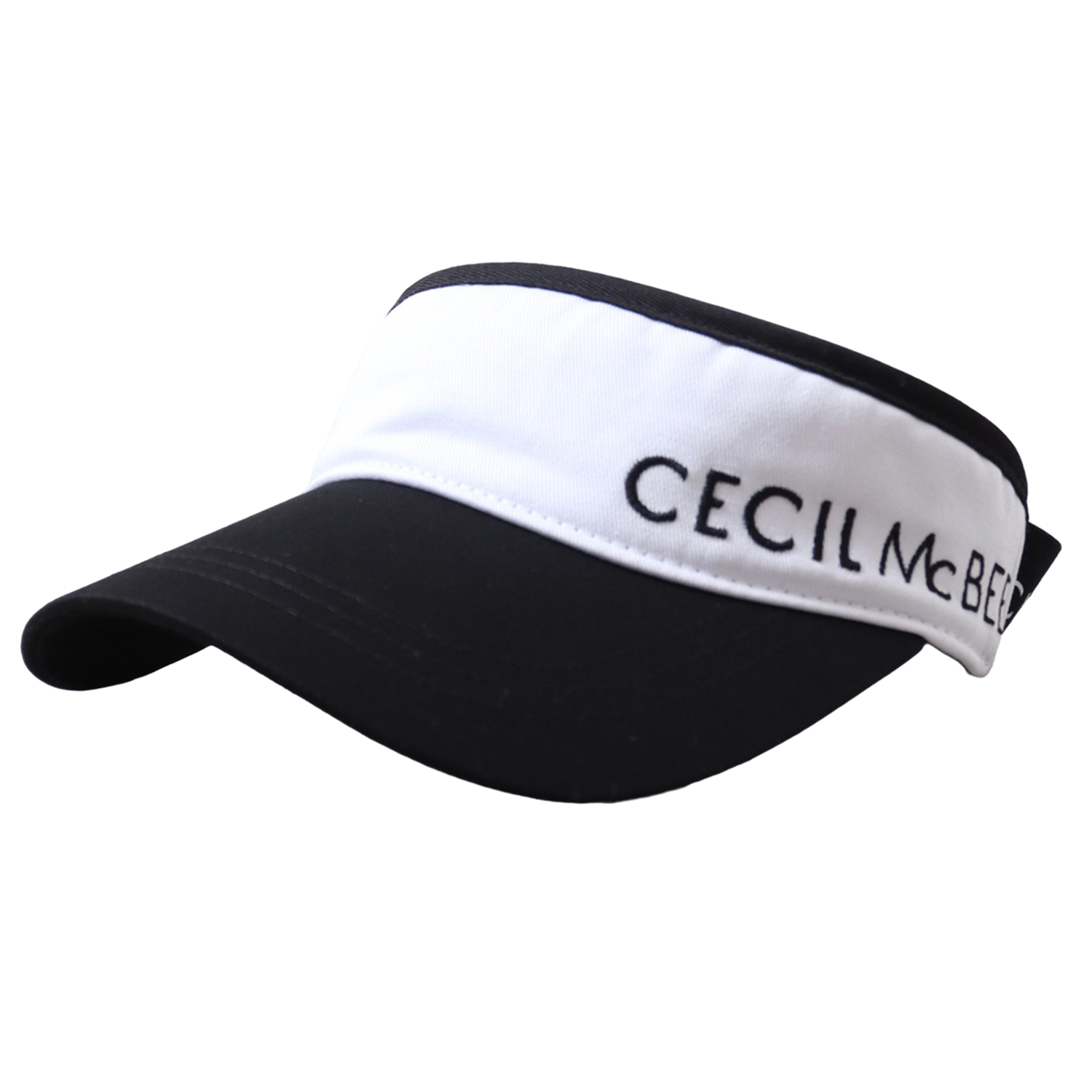 CECIL McBEE green セシルマクビーグリーン サンバイザー ゴルフ 日よけ 帽子 レディース 紫外線対策 ブラック ホワイト 黒 白 CGS2515SV｜sugaronlineshop｜02